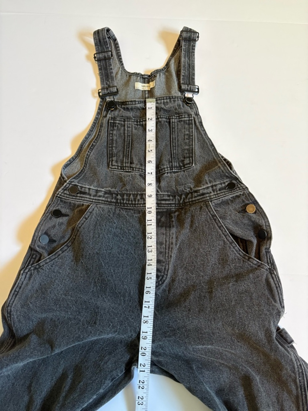 twik Black Denim Overalls Jumpsuit, Sz XS - Picture 10 of 14
